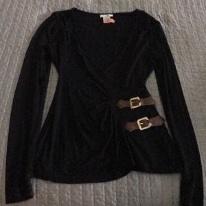 Black long sleeved blouse